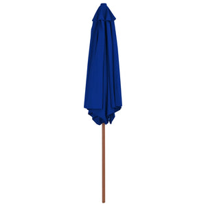 Sonnenschirm mit Holz-Mast 270 cm Blau