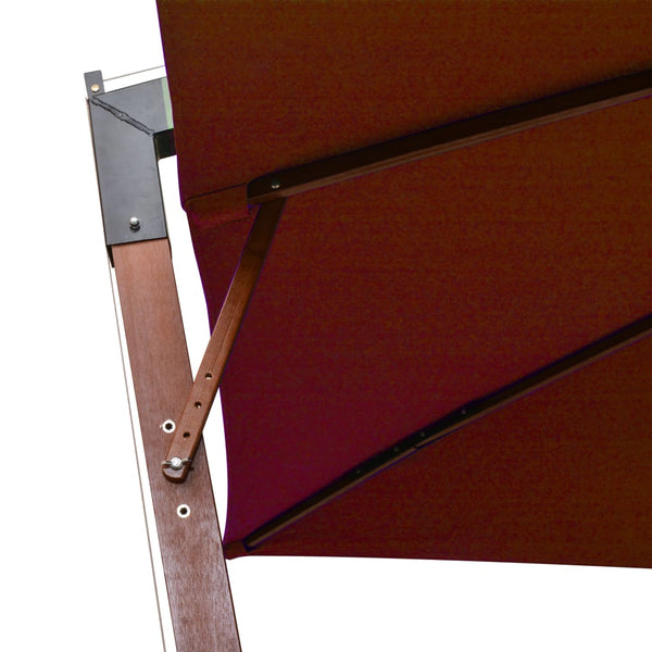 Ampelschirm mit Mast Terrakotta 3x3 m Massivholz Tanne