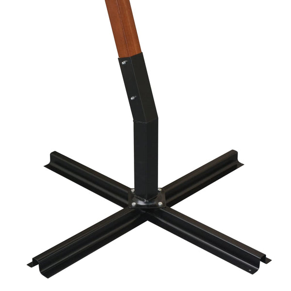 Ampelschirm mit Mast Terrakotta 3x3 m Massivholz Tanne