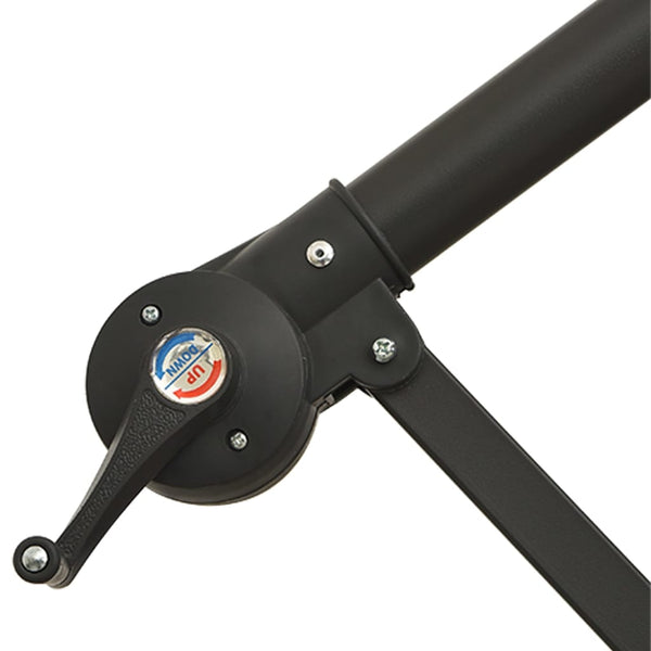 Ampelschirm mit LED-Beleuchtung Stahl-Mast Terrakotta 350 cm