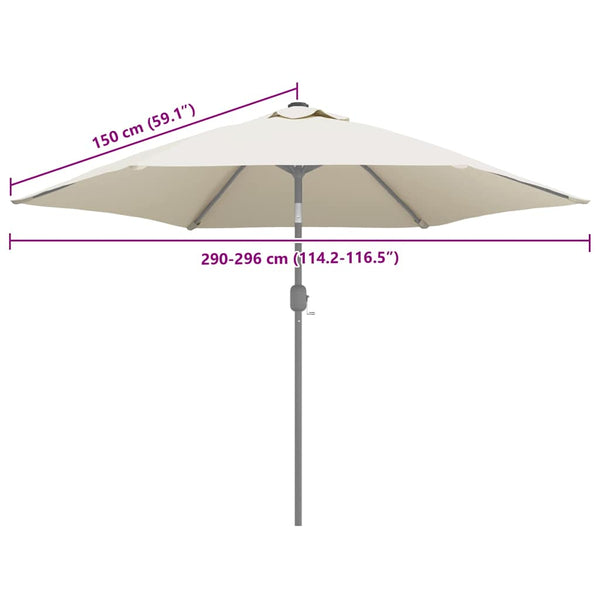 Ersatzbezug für Sonnenschirm Sandweiß 300 cm