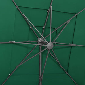 Sonnenschirm mit Aluminium-Mast 4-lagig Grün 250x250 cm