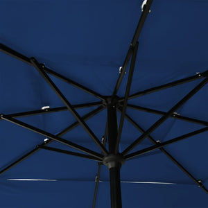 Sonnenschirm mit Aluminium-Mast 3-lagig Azurblau 2,5x2,5 m