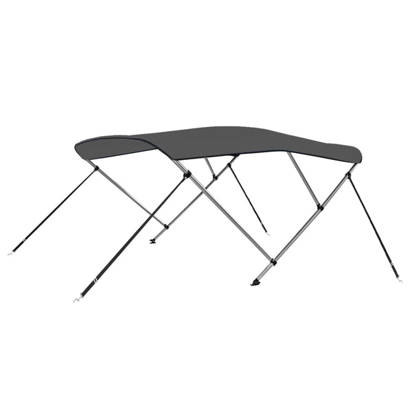 Anthrazitfarbenes 3-Bügel-Bimini-Top 183x180x137 cm