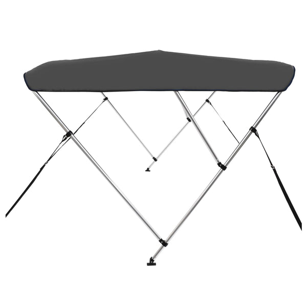 Anthrazitfarbenes 3-Bügel-Bimini-Top 183x180x137 cm