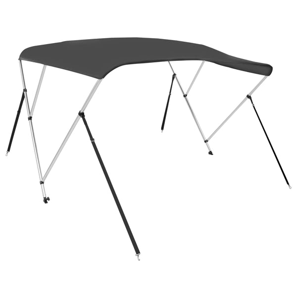 Anthrazitfarbenes 3-Bügel-Bimini-Top 183x180x137 cm