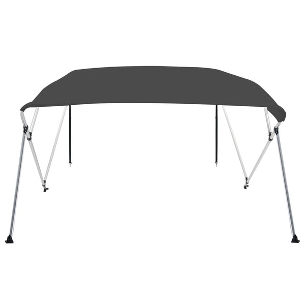 Anthrazitfarbenes 4-Bügel-Bimini-Top 243x210x137 cm