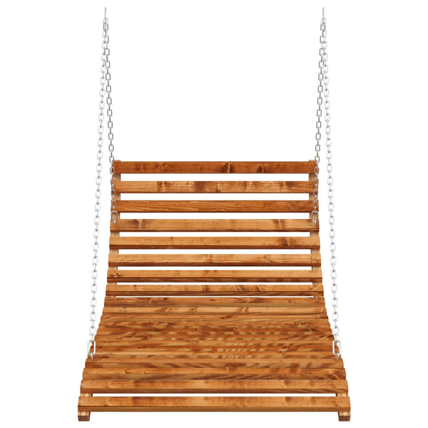 Bett-Schaukel Bugholz Massiv mit Teak-Finish 115x147x46 cm
