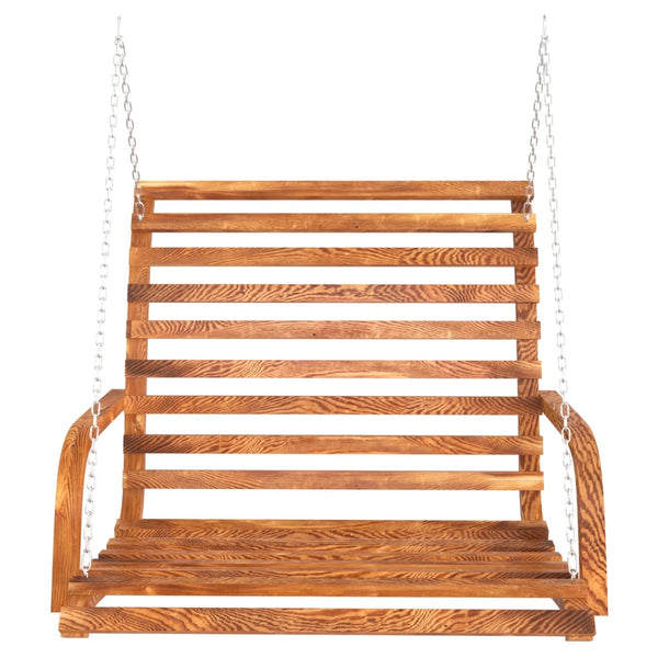 Schaukelbank Bugholz Massiv mit Teak-Finish 126x63x92 cm