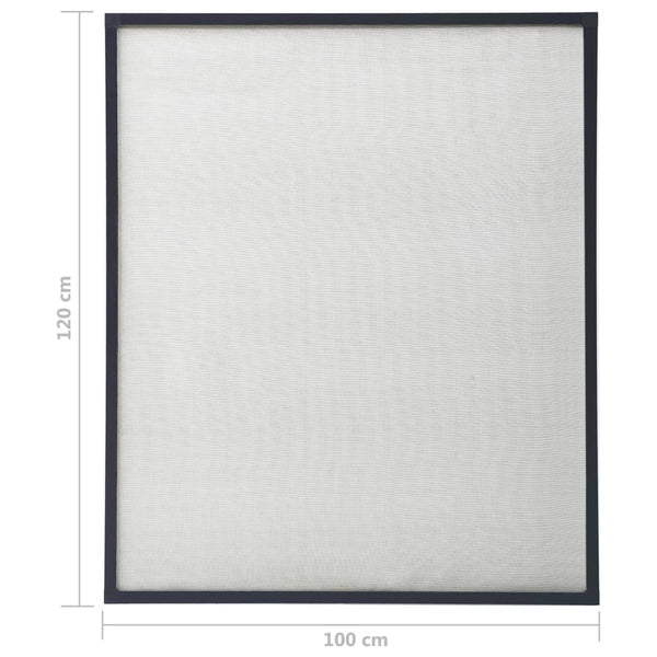 Insektenschutz für Fenster Anthrazit 100x120 cm