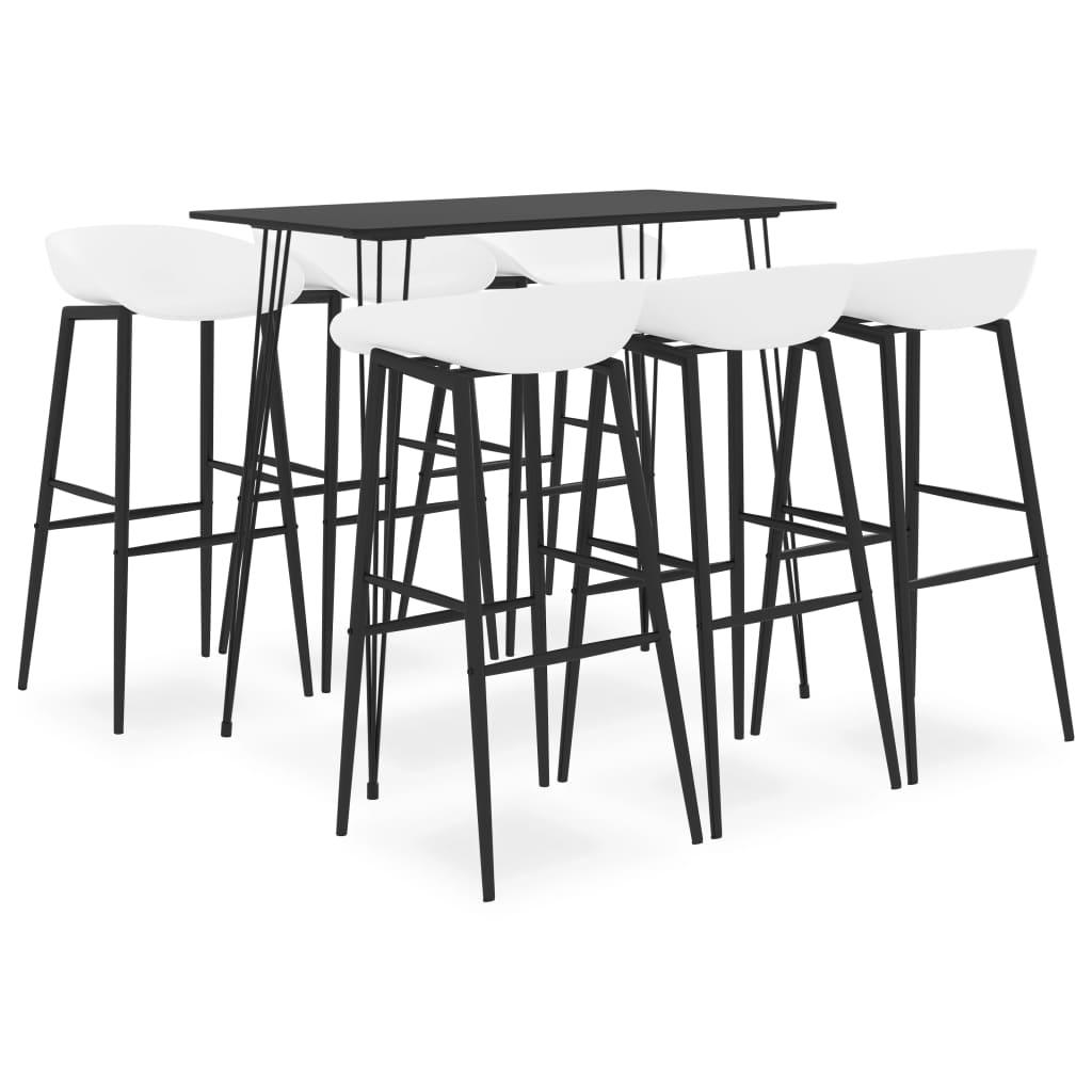 7-tlg. Bar-Set Schwarz und Weiß