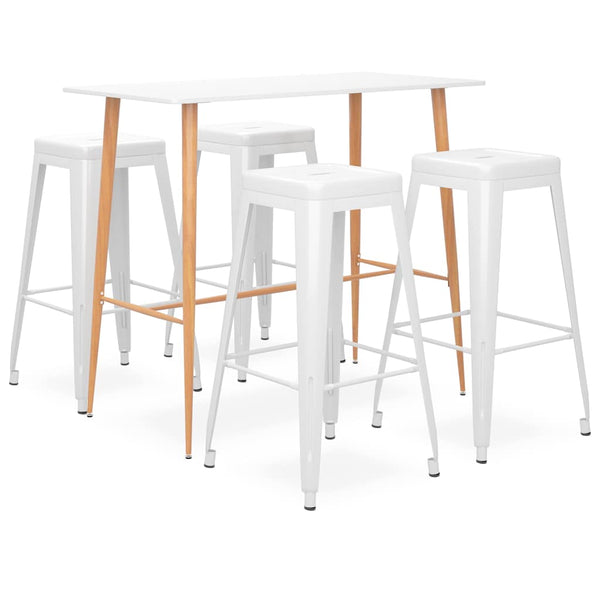 5-tlg. Bar-Set Weiß