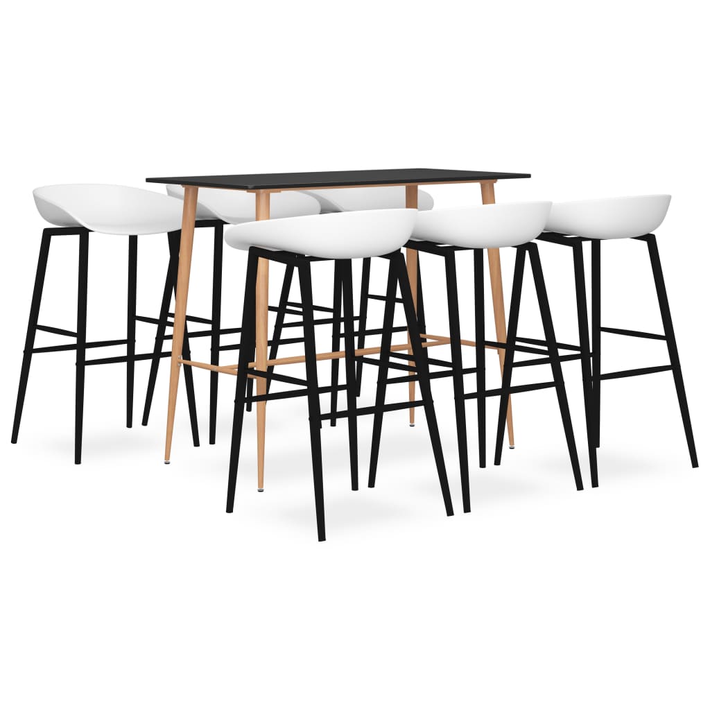 7-tlg. Bar-Set Schwarz und Weiß