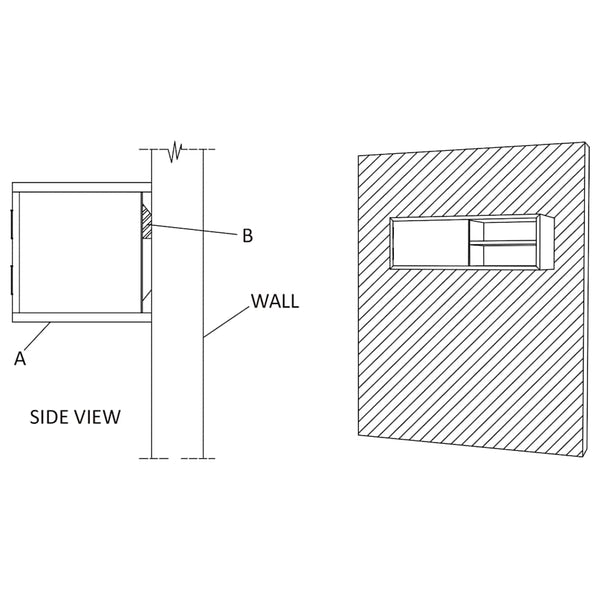 TV-Wandschrank 180x30x30 cm Teak Massivholz