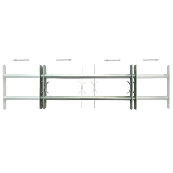 Fenstergitter Verstellbar für Fenster 2 Stk. 1000-1500 mm