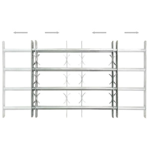 Fenstergitter Verstellbar für Fenster 2 Stk. 1000-1500 mm