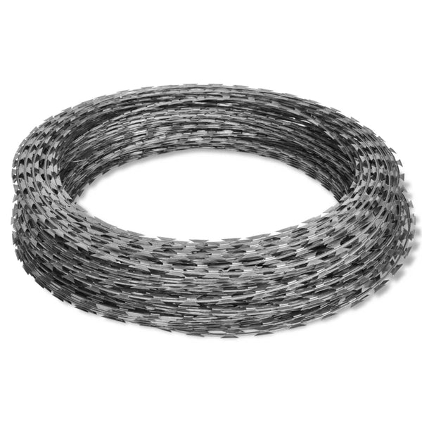 Stacheldraht 2 Stk. Concertina-Draht Verzinkter Stahl 60 m