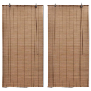 Bambusrollos 2 Stk. 120x220 cm Braun