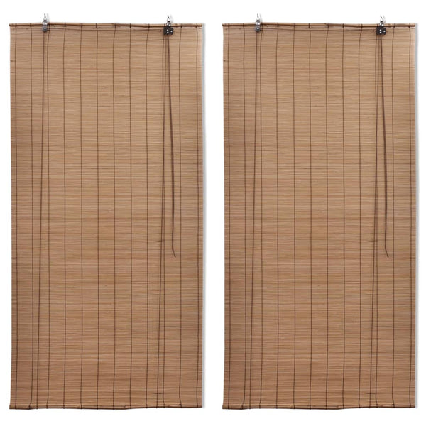 Bambusrollos 2 Stk. 120x220 cm Braun