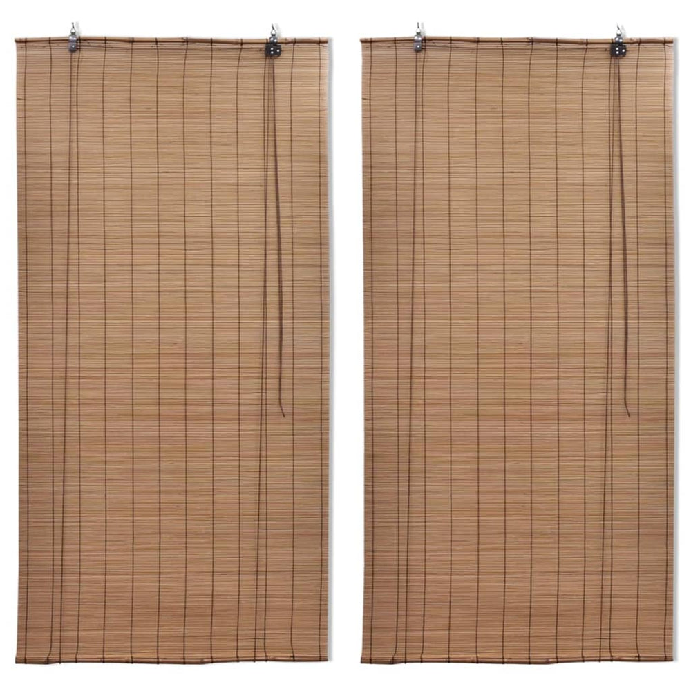 Bambusrollos 2 Stk. 150x220 cm Braun
