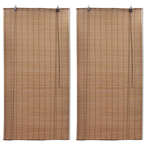 Bambusrollos 2 Stk. 150x220 cm Braun