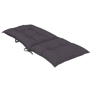 Gartenstuhlauflagen für Hochlehner 2 Stk. Anthrazit 120x50x7 cm