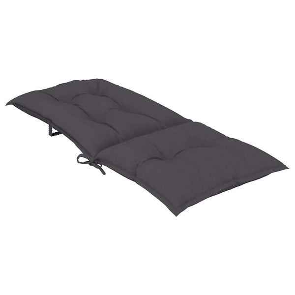 Gartenstuhlauflagen für Hochlehner 2 Stk. Anthrazit 120x50x7 cm