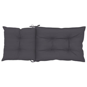Gartenstuhlauflagen für Hochlehner 2 Stk. Anthrazit 120x50x7 cm