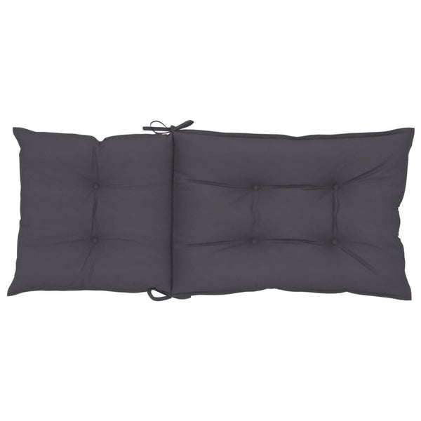 Gartenstuhlauflagen für Hochlehner 2 Stk. Anthrazit 120x50x7 cm