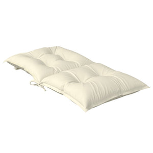 vidaXL Coussins de chaise de jardin pour dossier bas 4 pcs Crème 100x50x7 cm
