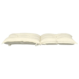 vidaXL Coussins de chaise de jardin pour dossier bas 4 pcs Crème 100x50x7 cm