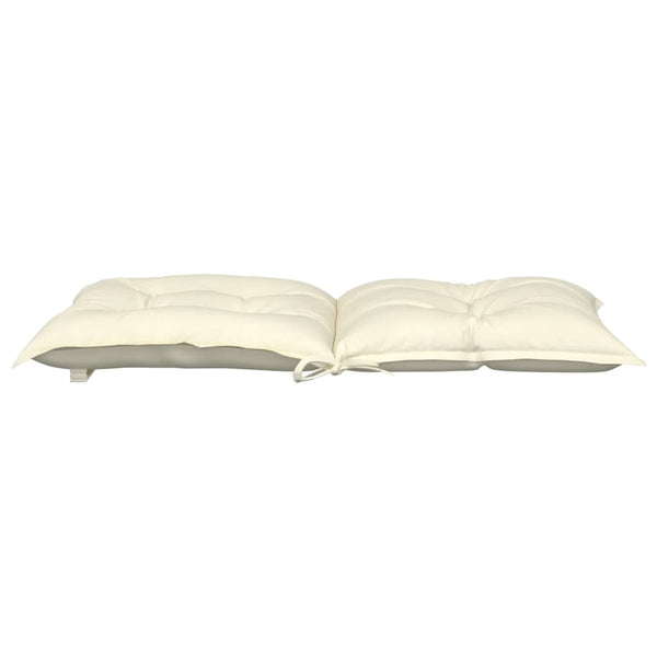 vidaXL Coussins de chaise de jardin pour dossier bas 4 pcs Crème 100x50x7 cm
