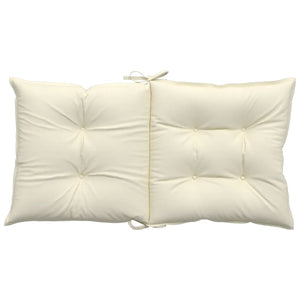 vidaXL Coussins de chaise de jardin pour dossier bas 4 pcs Crème 100x50x7 cm