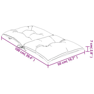 vidaXL Coussins de chaise de jardin pour dossier bas 4 pcs Crème 100x50x7 cm
