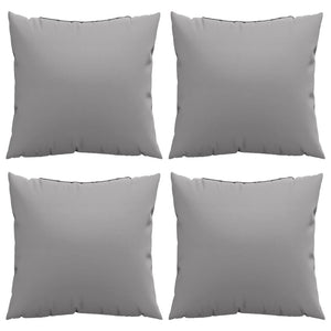Zierkissen 4 Stk. Grau 60x60 cm Stoff