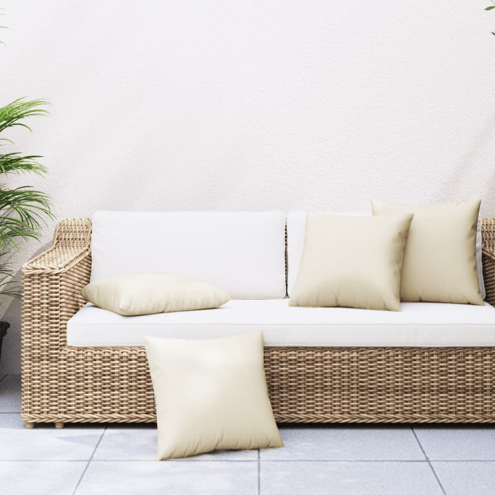 vidaXL Coussins décoratifs 4 pcs Crème 60x60 cm Tissu