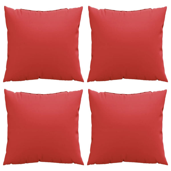 Zierkissen 4 Stk. Rot 60x60 cm Stoff