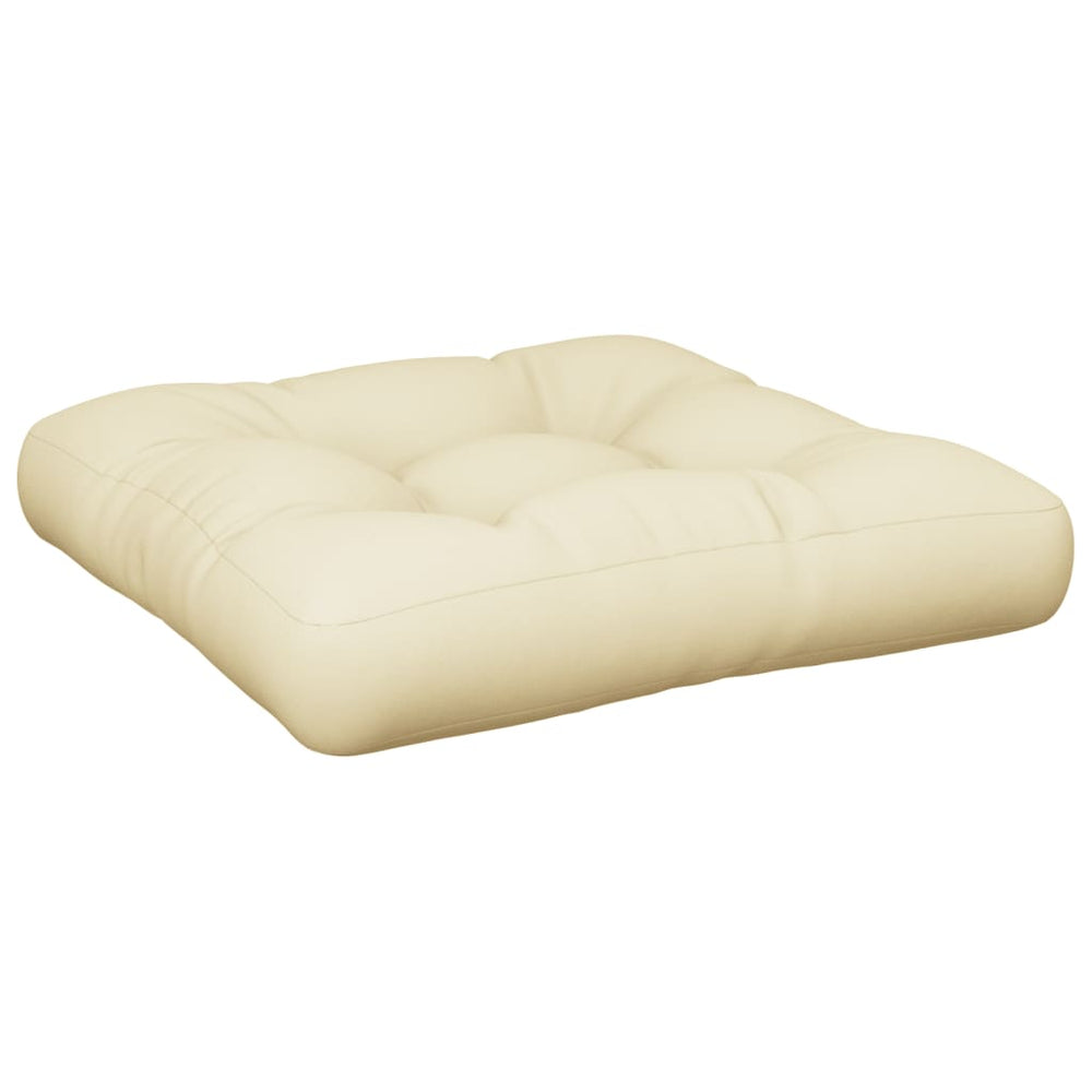 vidaXL Coussin de palette Crème 60x60x12 cm Tissu