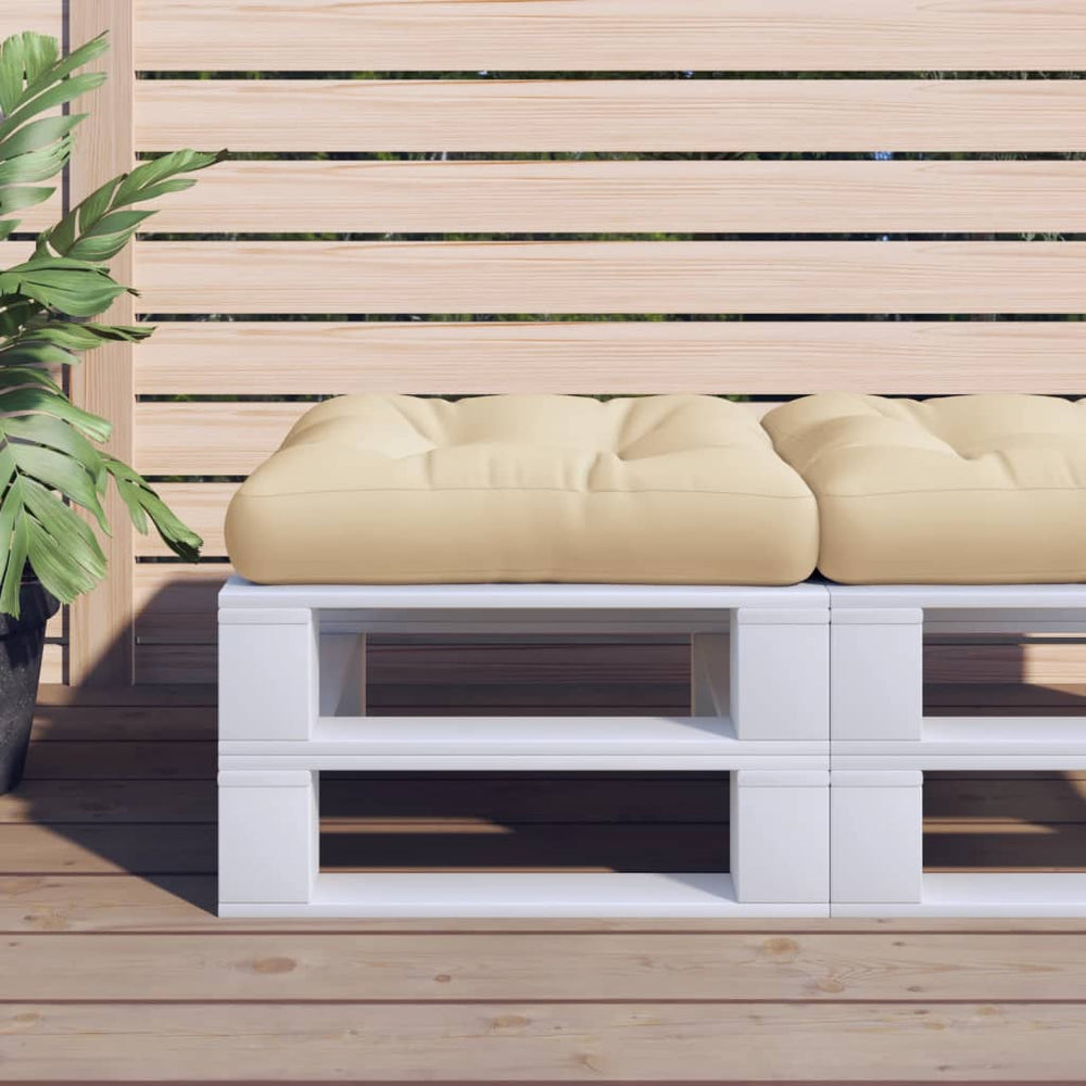 vidaXL Coussins de palette Beige 60x60x12 cm Tissu