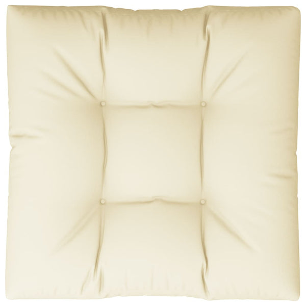 Palettenkissen Creme 70x70x12 cm Stoff
