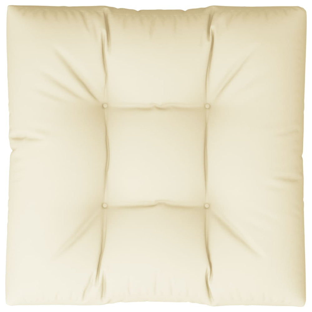vidaXL Coussin de palette Crème 80x80x12 cm Tissu