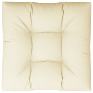 Palettenkissen Creme 80x80x12 cm Stoff