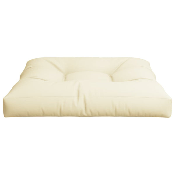 Palettenkissen Creme 80x80x12 cm Stoff