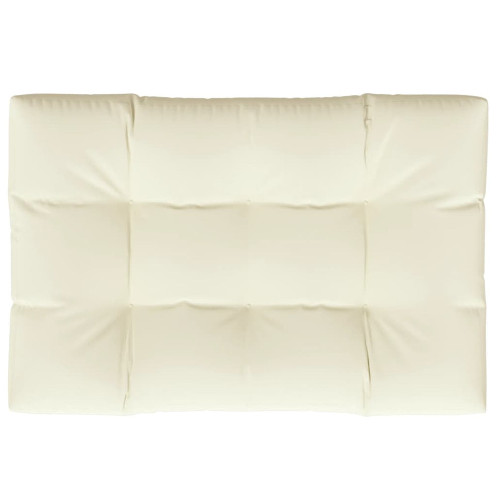 vidaXL Coussin de palette crème 120x80x12 cm tissu