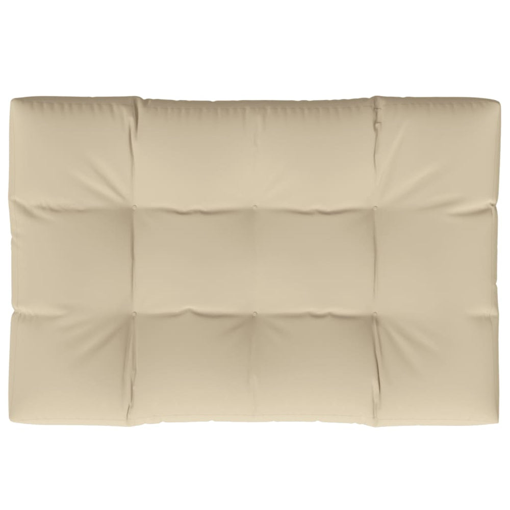 vidaXL Coussin de palette Beige 120x80x12 cm Tissu