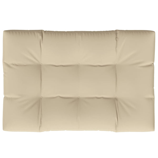 Palettenkissen Beige 120x80x12 cm Stoff