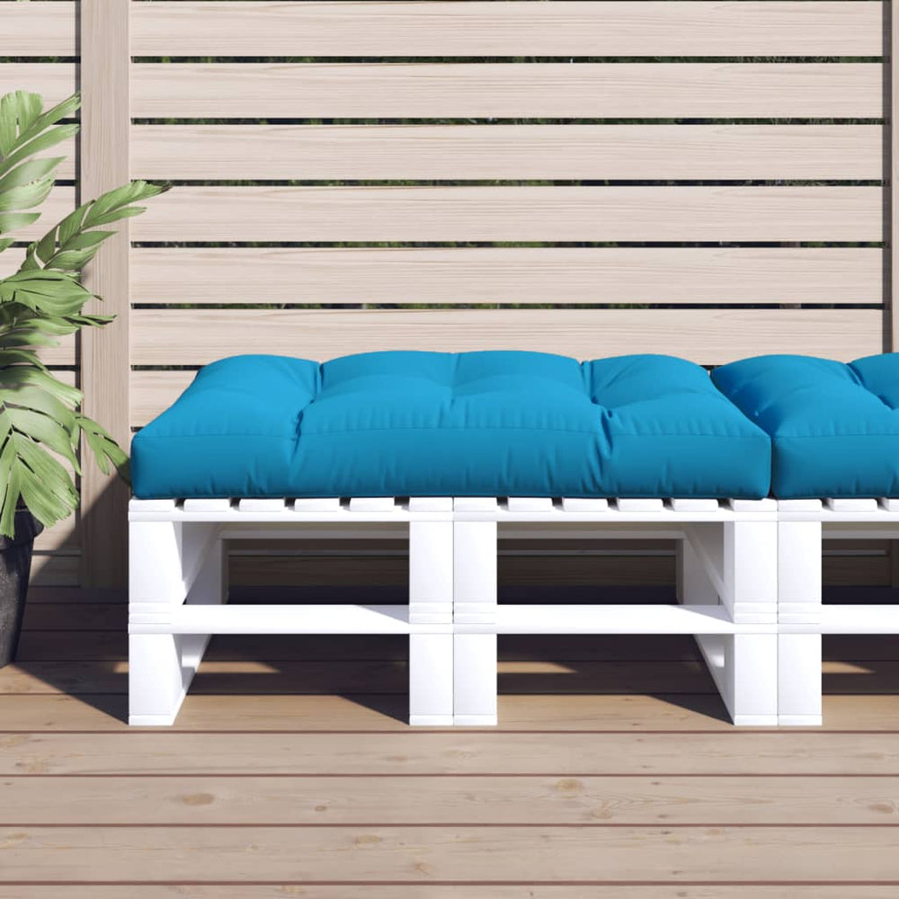 vidaXL Coussin de palette Bleu 120x80x12 cm Tissu