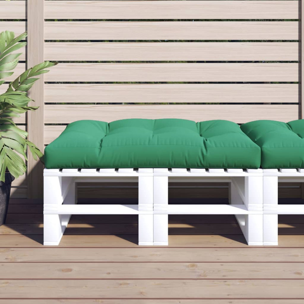 vidaXL Coussin de palette Vert 120x80x12 cm Tissu