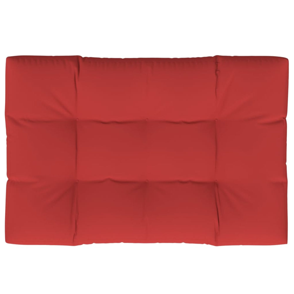 vidaXL Coussin de palette Rouge 120x80x12 cm Tissu