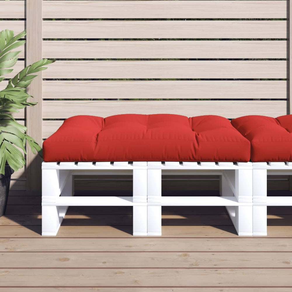 vidaXL Coussin de palette Rouge 120x80x12 cm Tissu